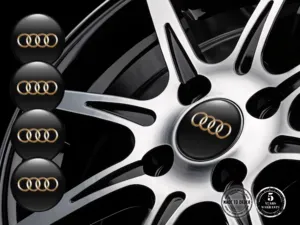 Audi Pegatinas Bombadas Logo Insignias de Rueda en Resina